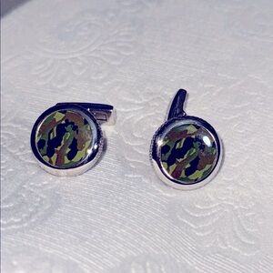 JIMMY CHOO NEW Camouflage Cufflinks